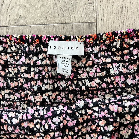 NWOT Topshop Pleated Floral Mini Skirt - Picture 4 of 4